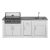 Grandpro Aluminium buitenkeuken (white) met spoelbak - Pro Elite barbecue