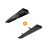 THD2400-C61-1 Heatstrip Design all black 2400 watt met inbouwframe