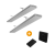 2x Heatstrip Elegance Elektrische Terrasverwarming 2400 Watt + wandmodule black