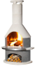 Buschbeck Wellington barbecue met houtopslag en RVS werkblad