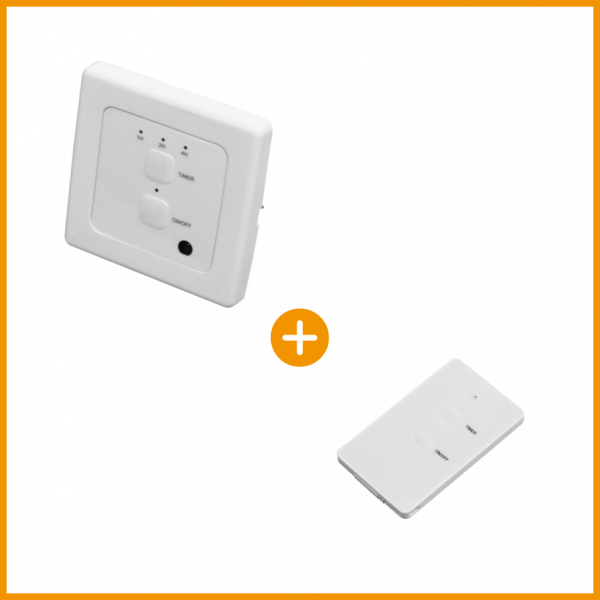 Heatstrip wandcontactdoos met timer en afstandsbediening