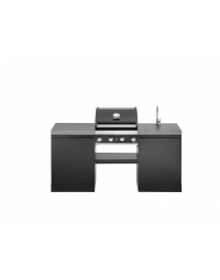 Grandpro Square Island buitenkeuken met spoelbak inclusief Premium G4 barbecue