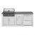 Grandpro Aluminium buitenkeuken White met koelkast - inclusief Crossray barbecue